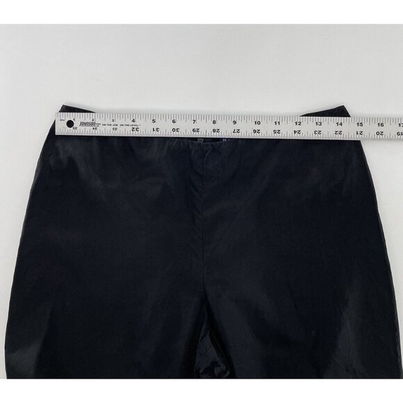 VTG Ralph Lauren Purple Label Women Silk Pants Black Union Made Made In USA 10 - Picture 7 of 11